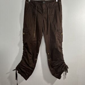 Express‎ Pants Women 8 Brown Cargo Paratrooper Parachute Baggy Y2K 90s